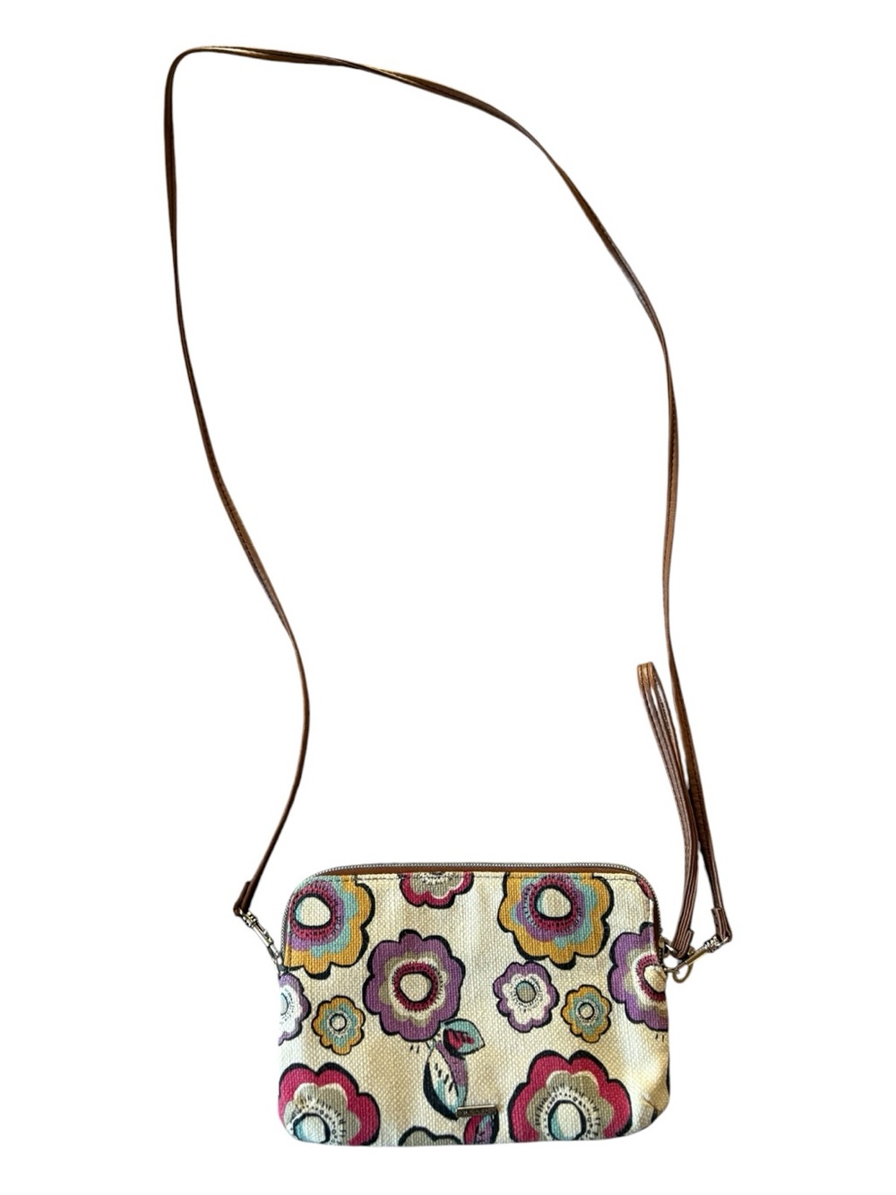 Relic Vintage-Vibe Floral Canvas Crossbody Bag / Wristlet